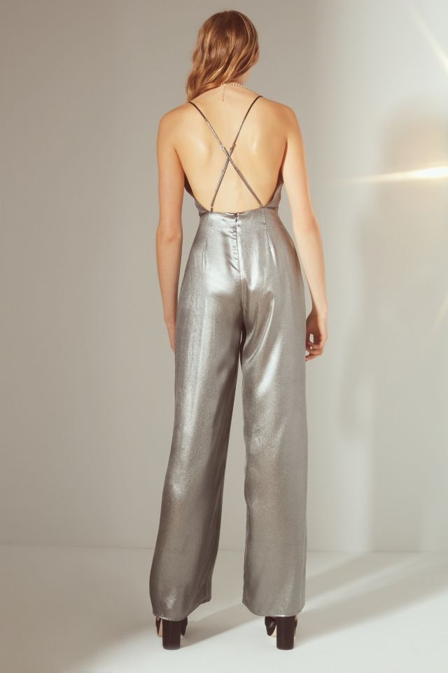 ASTR The Label Winona Metallic Surplice Jumpsuit #2