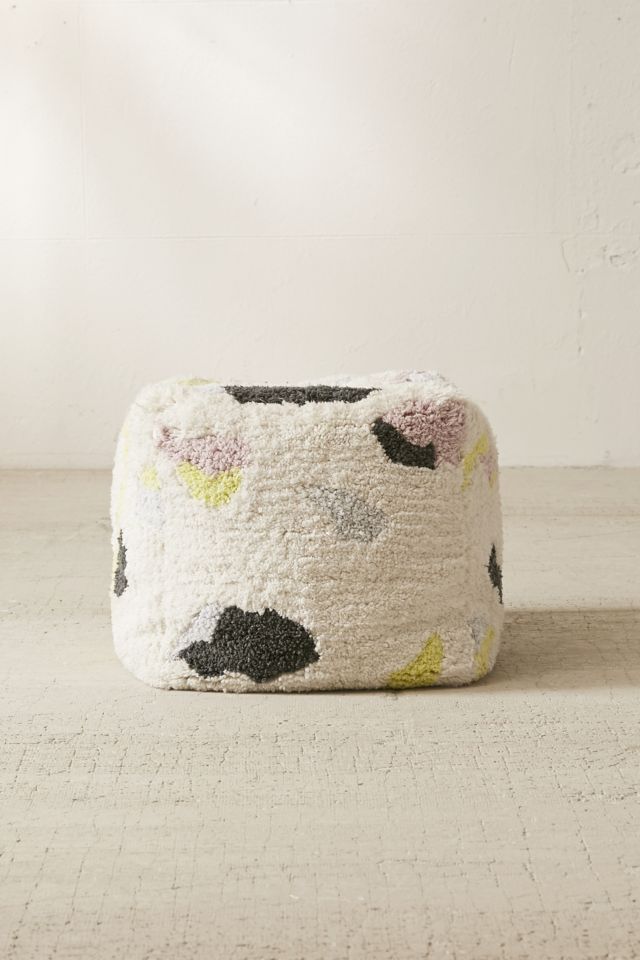 Shaggy Patterned Ottoman #2