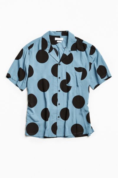 【oan】Under Dot Short Sleeve T-Shirt 1405GD Unisex - Short Sleeve Garment Dye Mockneck T-Shirt