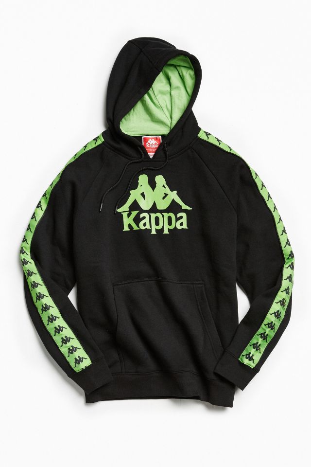 Green and black kappa hoodie sale