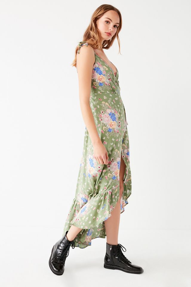 urban outfitters green floral wrap dress Eden Eyelet Tank Top main image 1