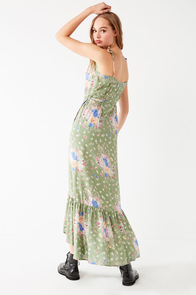 blue and white chiffon maxi dress Resort Wear