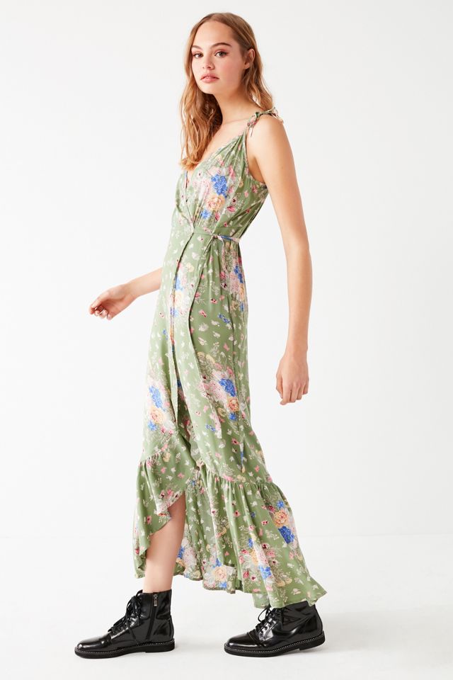 Auguste The Label Eve Wrap Maxi Dress | Urban Outfitters