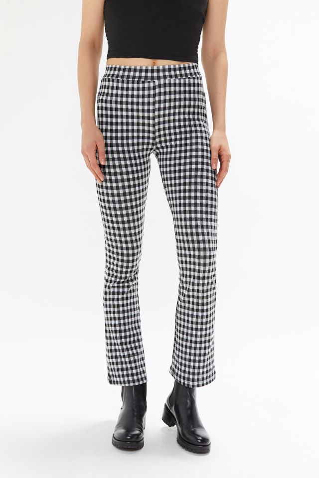 Urban Outfitters Uo Checkered Knit Flare Pant in Orange