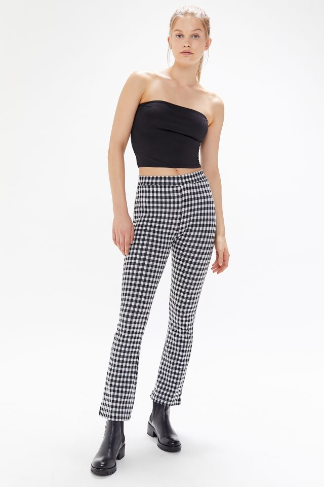 Urban Outfitters Uo Checkered Knit Flare Pant in Orange