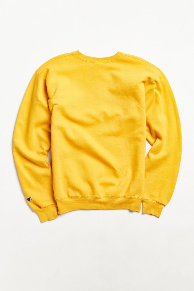 Vintage Champion West Virginia University Gold Crew Neck Sweatshirt #1