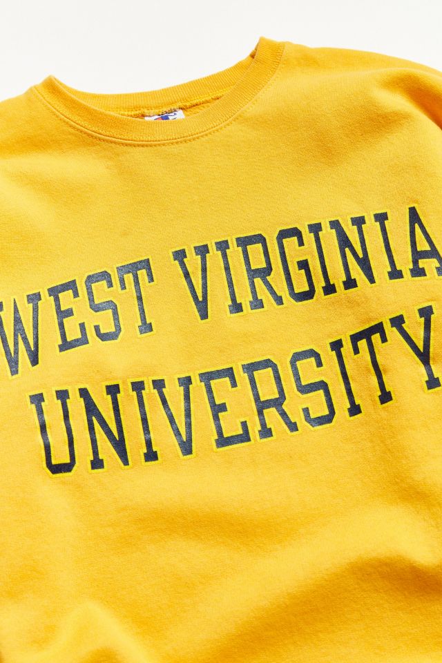 Vintage Champion West Virginia University Gold Crew Neck Sweatshirt #3