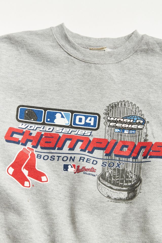 Vintage Boston Red Sox 2004 World Series Grey Crew Neck Sweatshirt