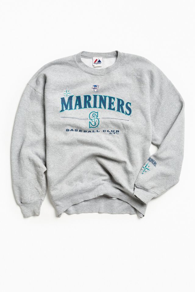 CustomCat Seattle Mariners Vintage MLB Crewneck Sweatshirt Ash / S