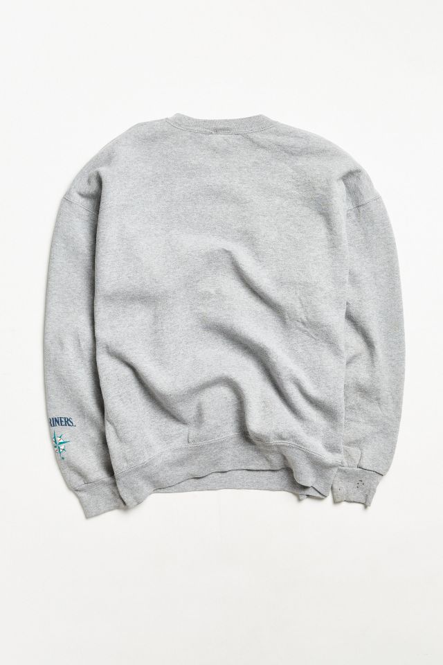 Vintage Seattle Mariners Grey Crew Neck Sweatshirt #1