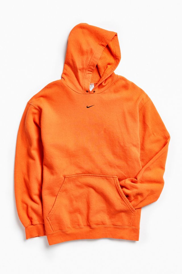 Nike Orange Logo Hoodie Sweatshirt Urban Outfitters