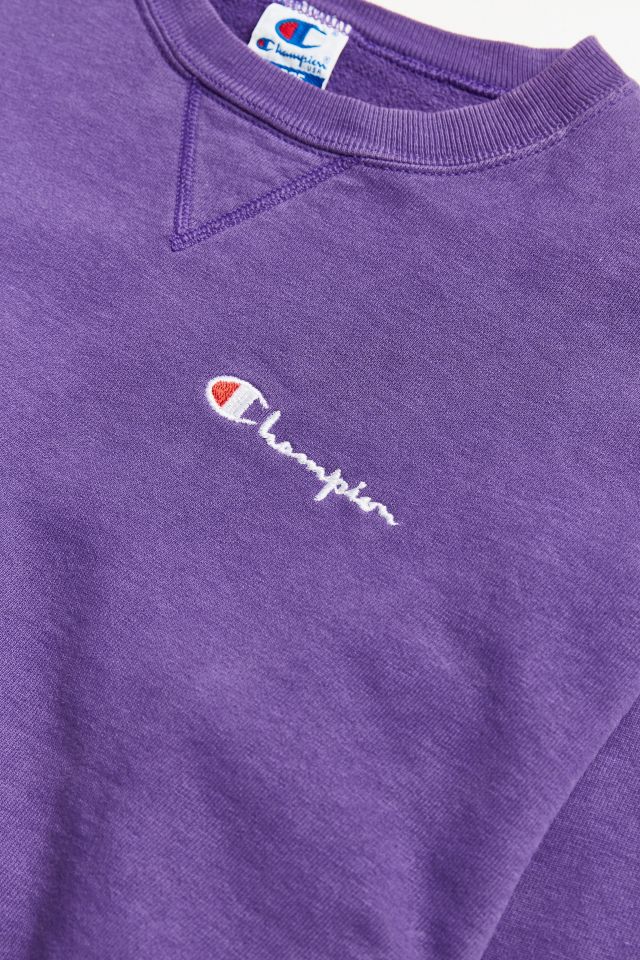 Vintage Champion Purple Script Logo Crew Neck Sweatshirt #3