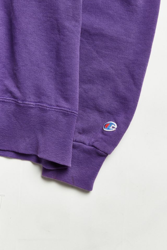 Vintage Champion Purple Script Logo Crew Neck Sweatshirt #4
