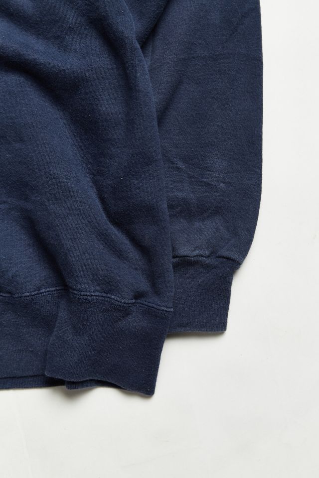Vintage Champion Dark Blue Script Logo Hoodie Sweatshirt #4