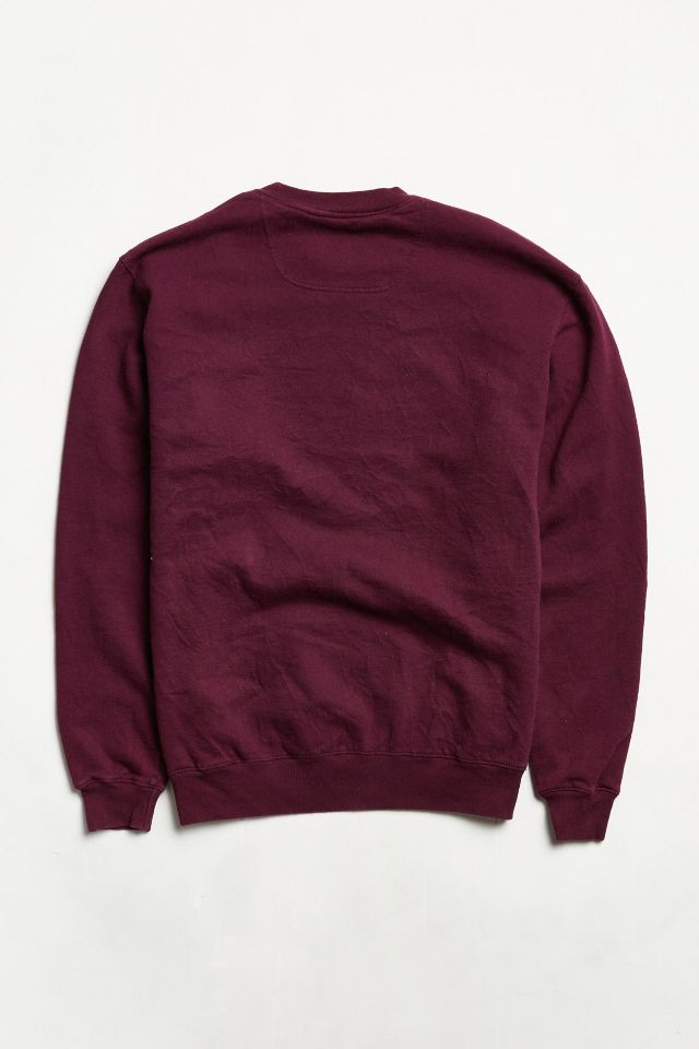 Vintage Champion Plum Small Logo Crew Neck Sweatshirt #1