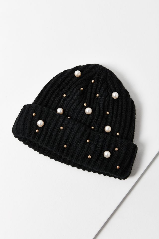 Tuque de pêcheur ornée de perles #1