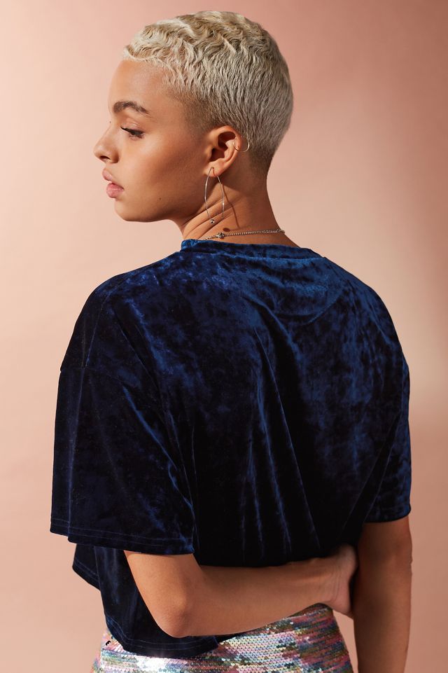 UO Cropped Velvet Tee #2