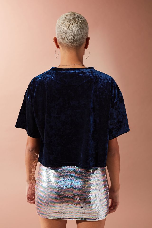 UO Cropped Velvet Tee #5