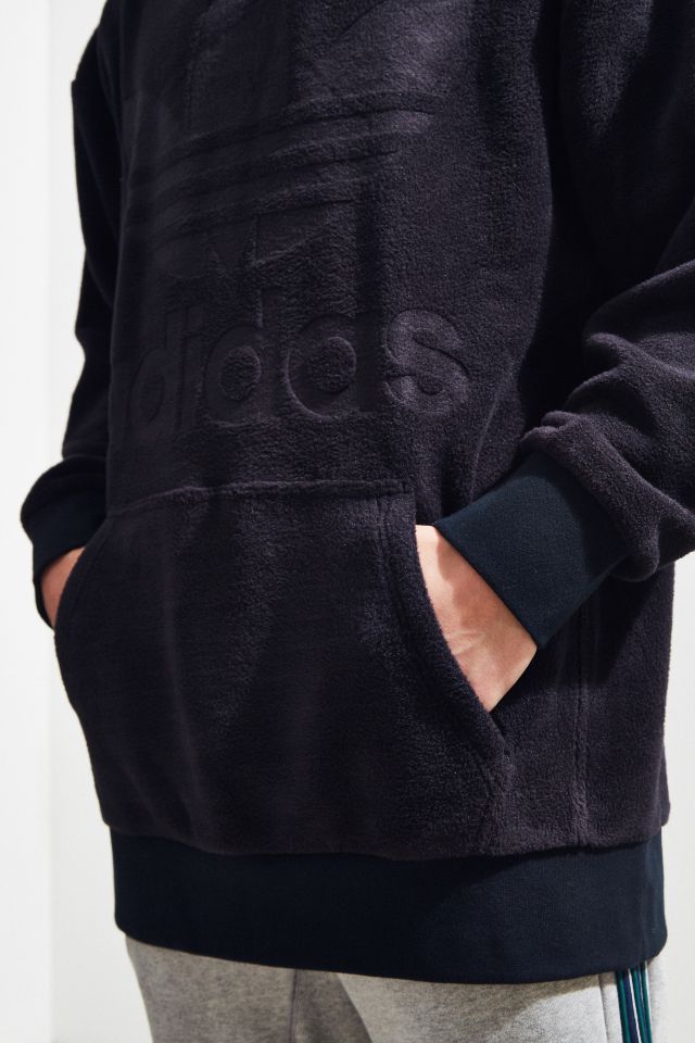 adidas Oversized Velour Hoodie Sweatshirt | Urban Outfitters