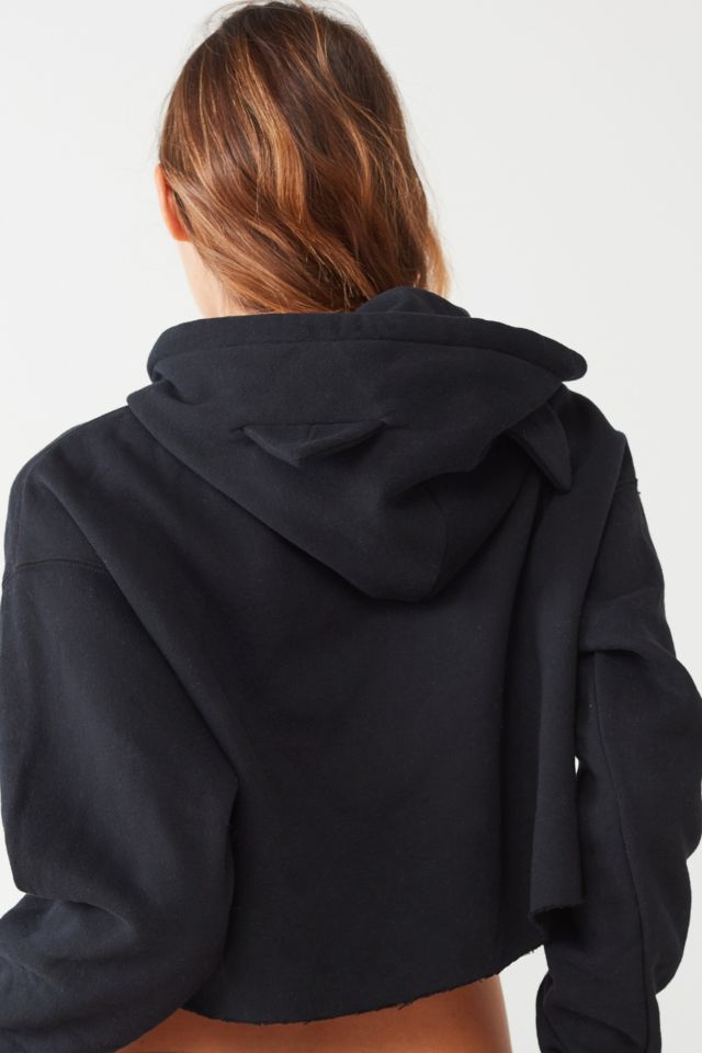 Out From Under Caturday Cropped Hoodie Sweatshirt #2