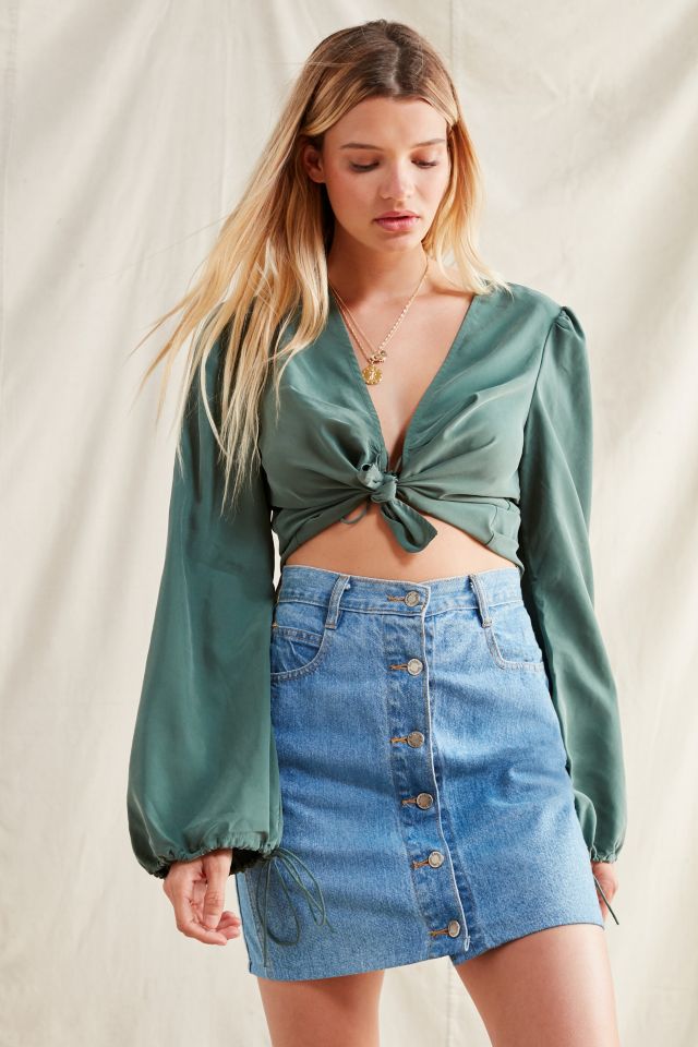 Urban outfitters hotsell button down skirt