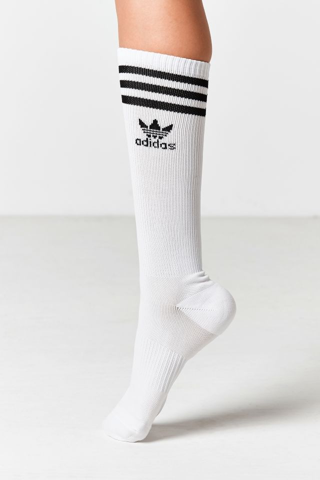 adidas Originals White Knee High Single Roller Sock #3
