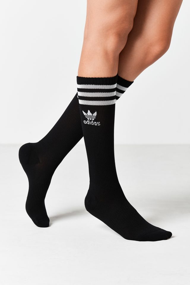 Adidas originals 3 hot sale stripe knee high socks