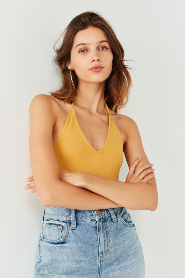 UO Dion Plunging Halter Tank Top #2