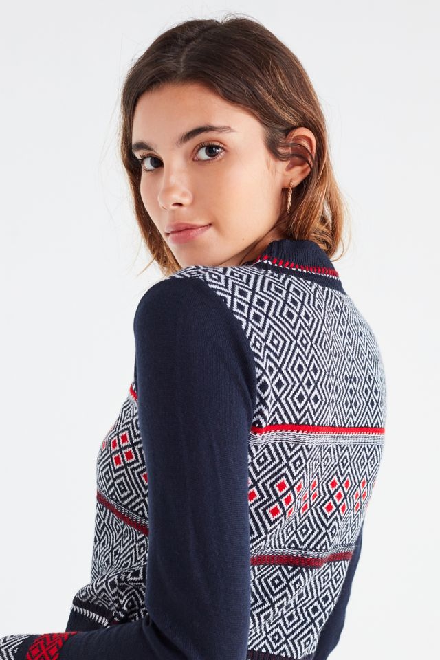 UO Cropped Fair Isle Crew-Neck Sweater #5