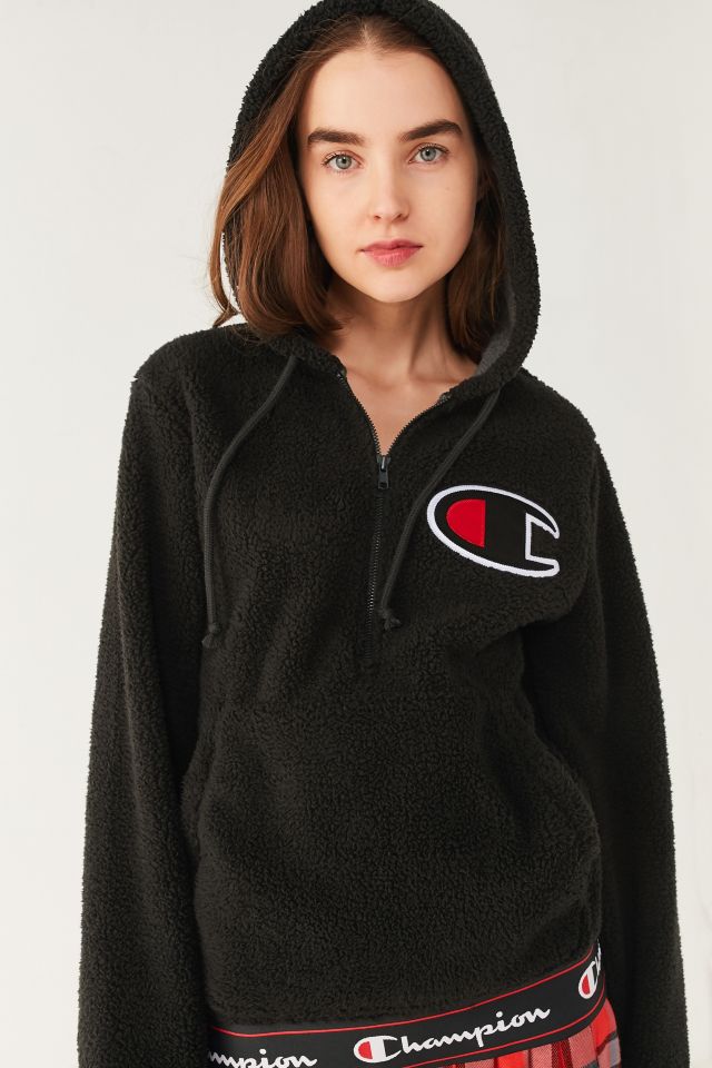 Champion sherpa hoodie outlet black