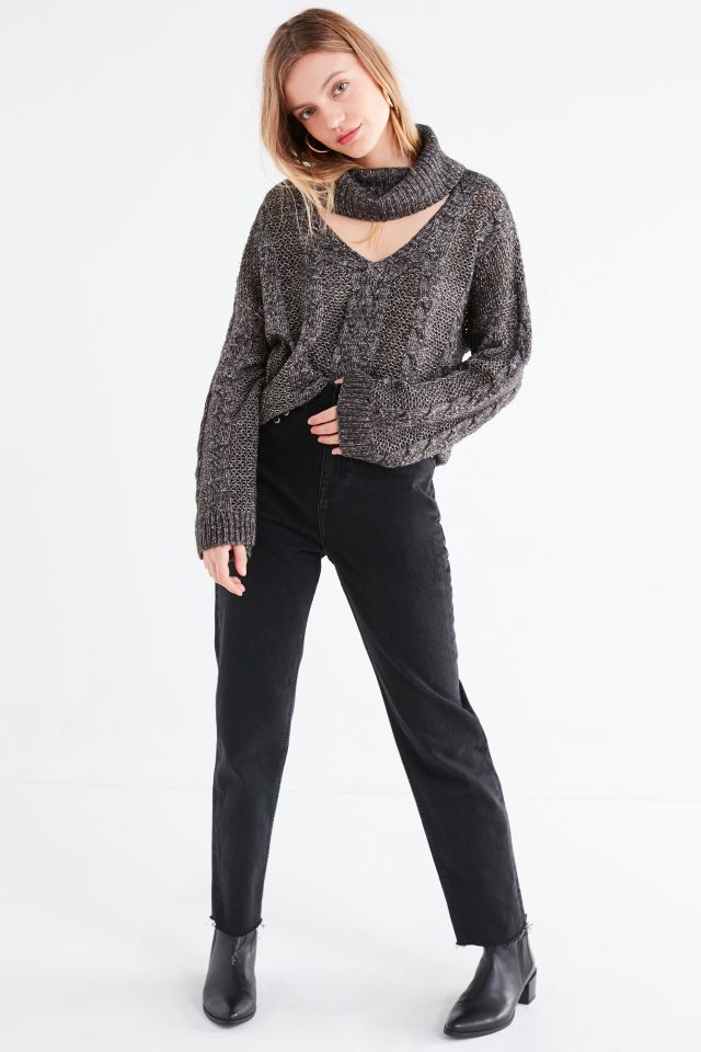 UO - Chandail en tricot torsadé à découpe #3