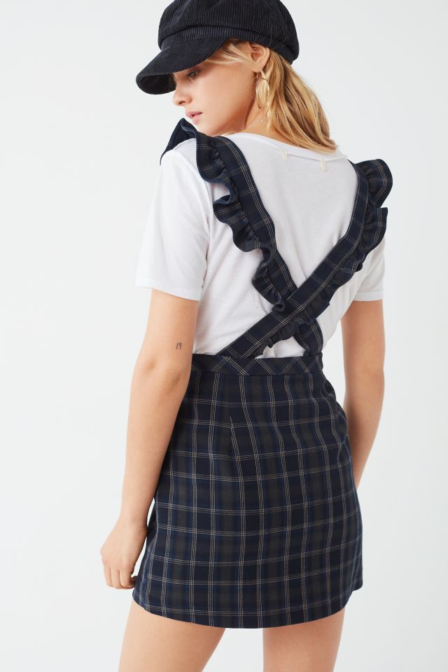 UO Time After Time Plaid Suspender Skirt #1