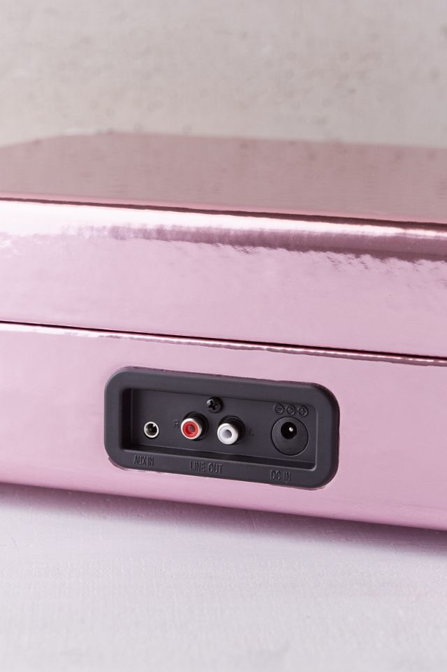 Crosley UO Exclusive Pink Foil Cruiser Bluetooth Record Player