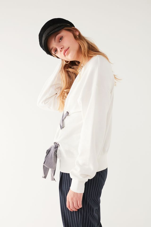 UO Tie-Through Lace-Up Sweatshirt #5