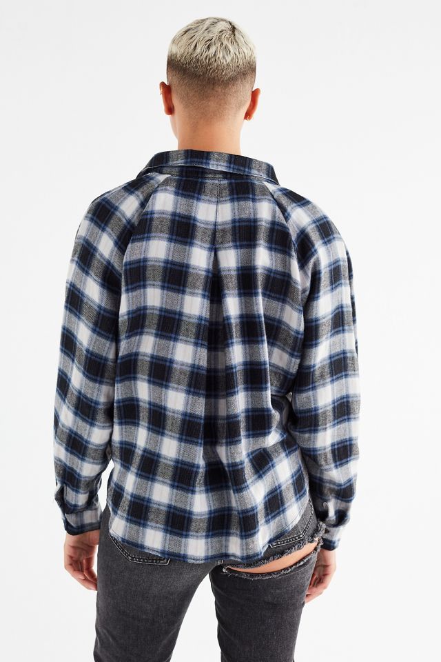 UO Courtney Tie-Front Flannel Top #1