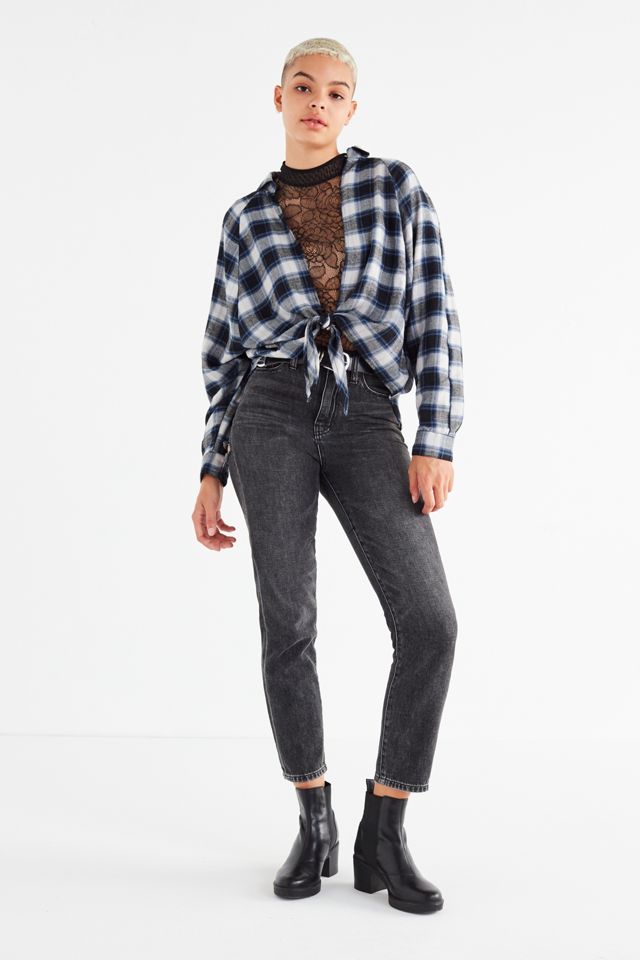 UO Courtney Tie-Front Flannel Top #2