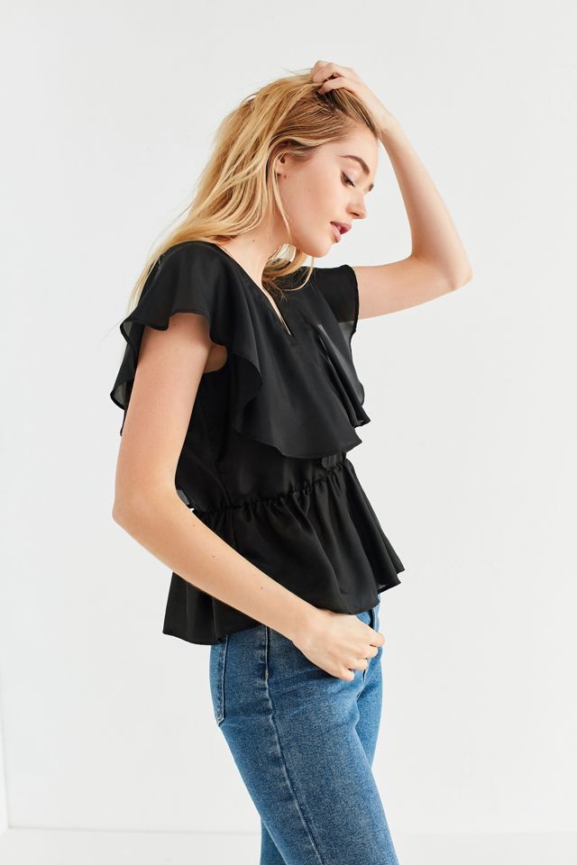 Backstage Reckless Romantic Ruffle Top | Urban Outfitters