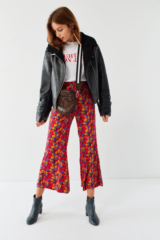 UO Printed Cropped Kick Flare Pant #2