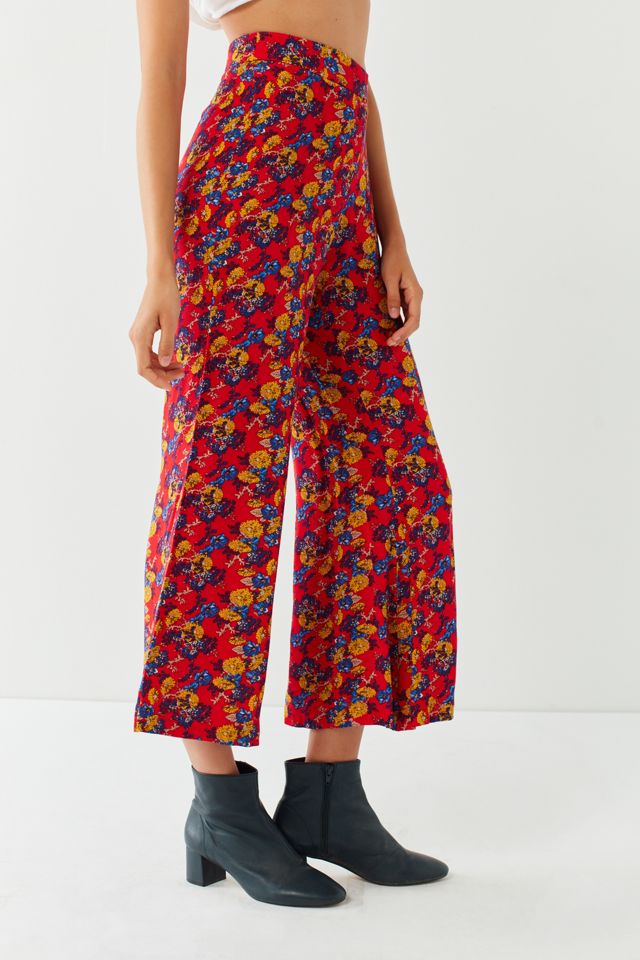 UO Printed Cropped Kick Flare Pant #4