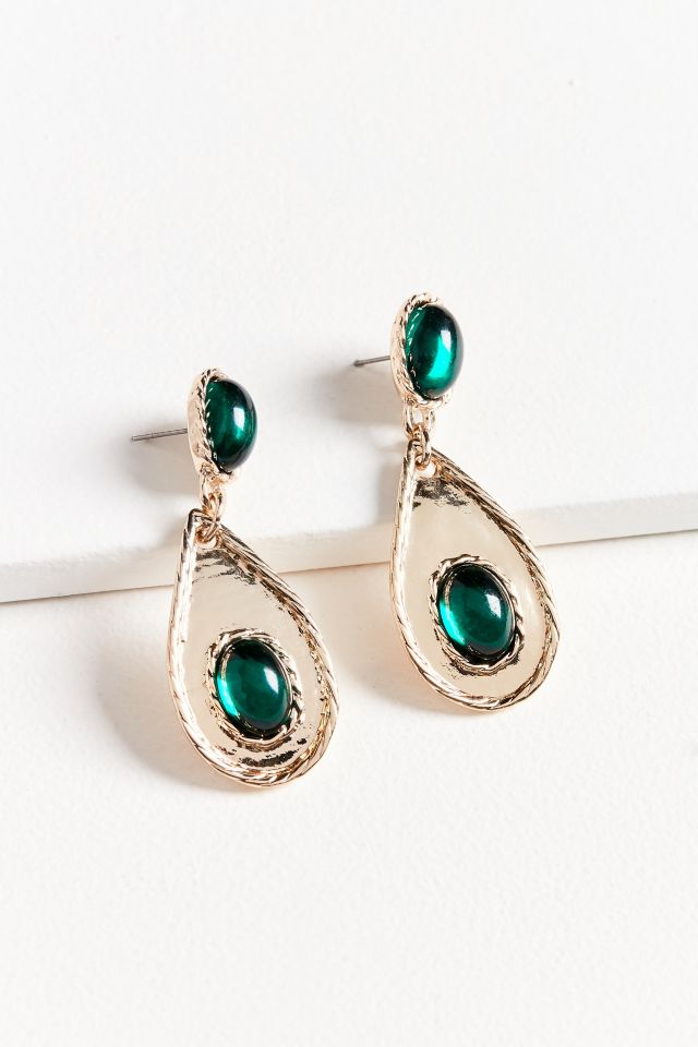 Pendants d'oreilles audacieux à corde et émeraudes #1