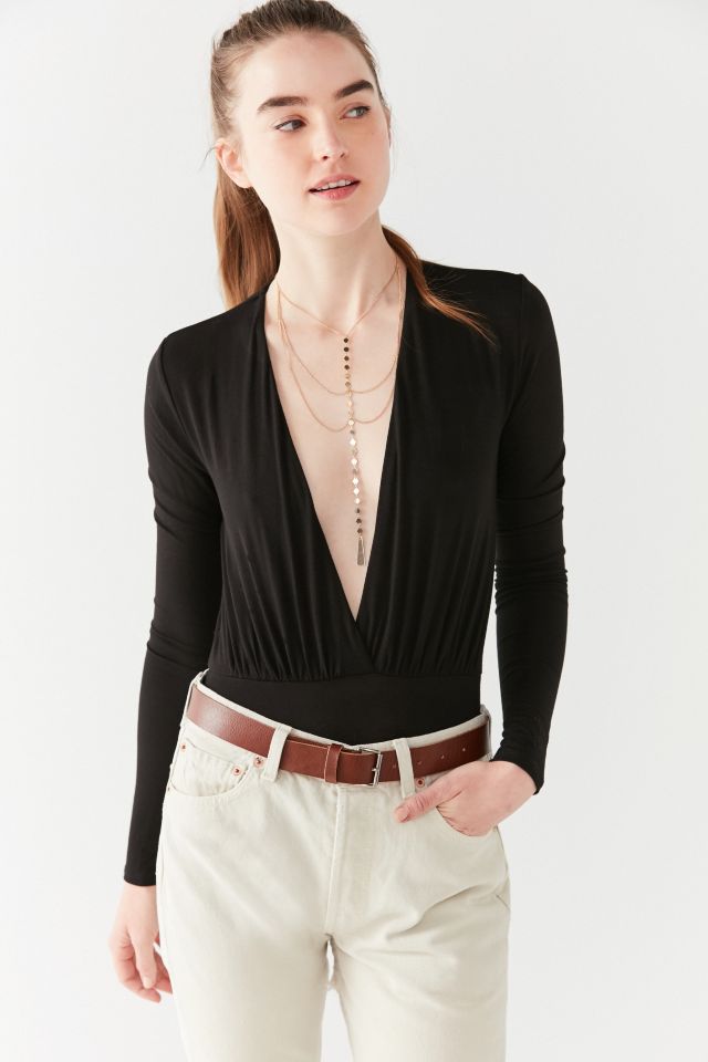 Diamond Disc Layered Lariat Necklace #2
