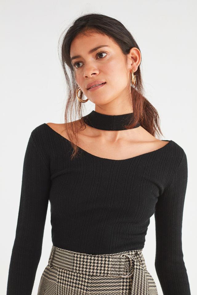 UO Mallory Mock-Neck Cut-Out Sweater #5