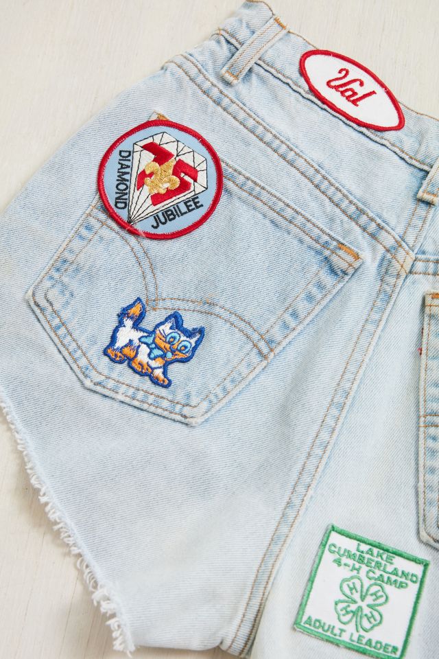 Vintage Levi’s She’s A Winner Patched Denim Short