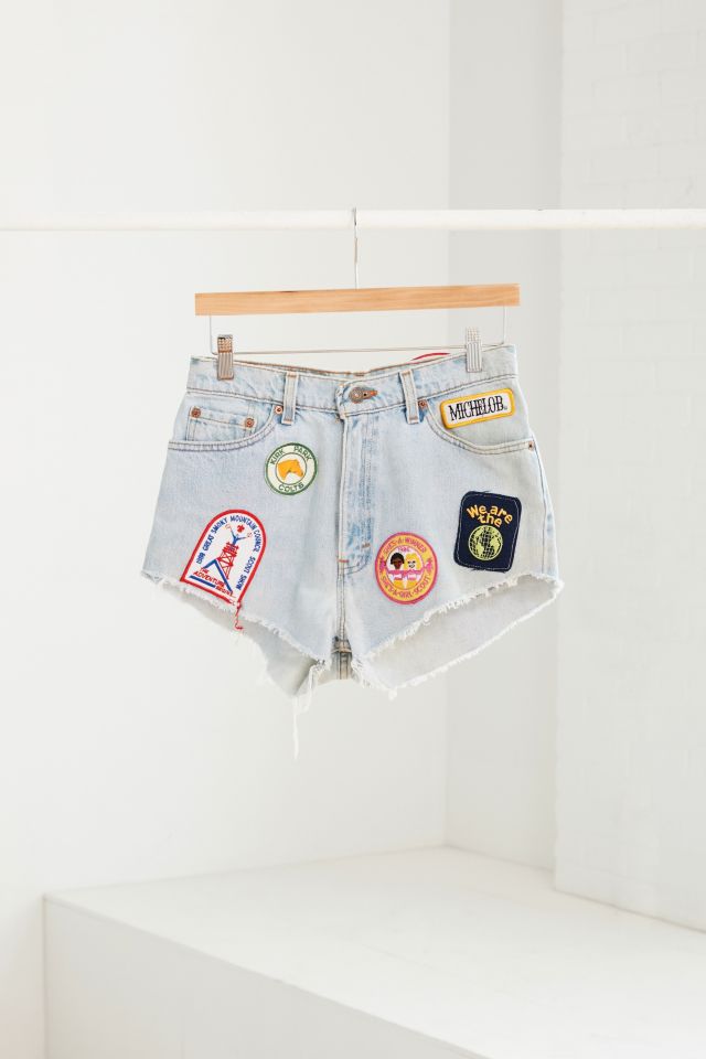 Vintage Levi’s She’s A Winner Patched Denim Short #1