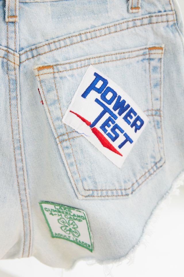 Vintage Levi’s She’s A Winner Patched Denim Short #5
