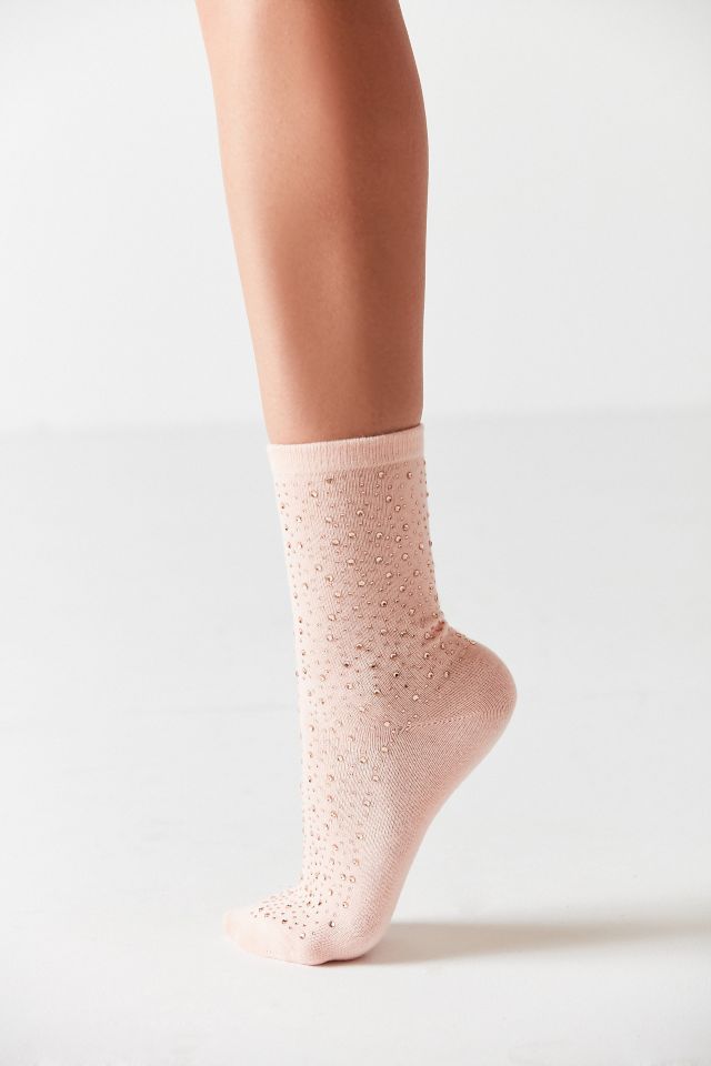 Out From Under Rhinestone Crew Sock #5