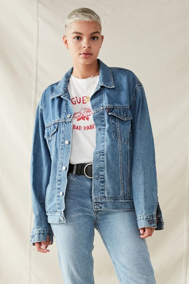 Vintage Flannel Lined Trucker Jacket #4
