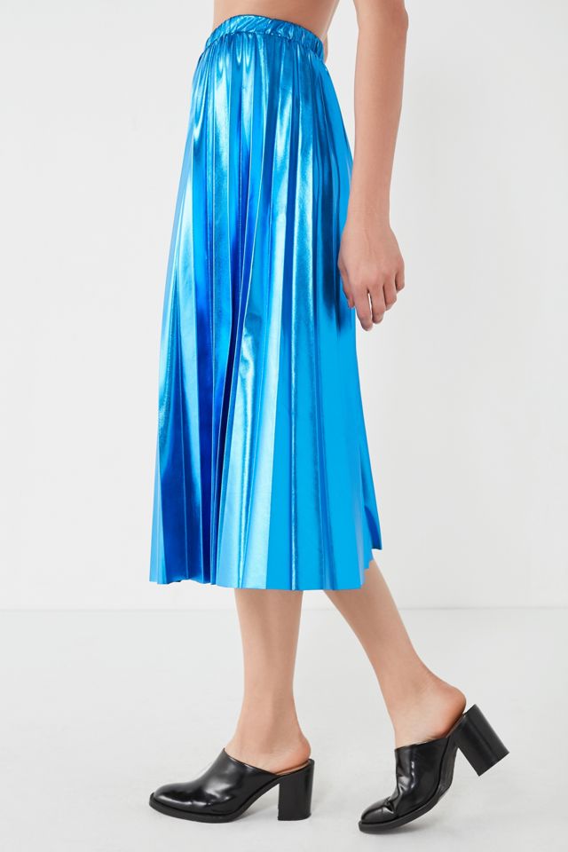 UO Metallic Pleated Midi Skirt #2