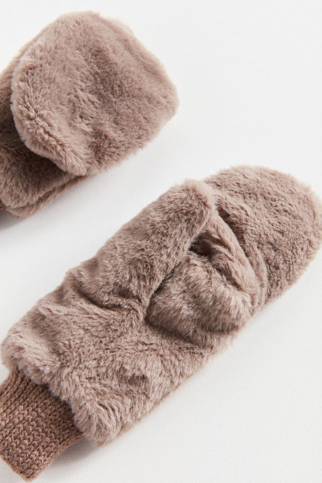 Faux Fur Convertible Mitten #1