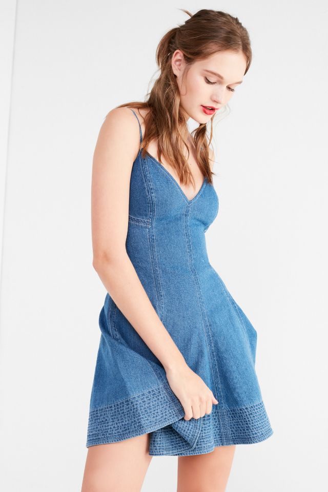 C/meo Collective Perpetual Dreams Denim Mini Dress | Urban Outfitters